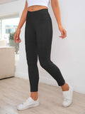 Ribbed Detail Leggings - Trendsi - Flyclothing LLC