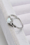 925 Sterling Silver Heart Opal Ring - Trendsi - Flyclothing LLC
