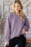 Heimish Full Size Round Neck Dropped Shoulder Blouse - Trendsi - Flyclothing LLC