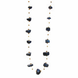 Floating Stone & Maasai Bead Necklace, Navy - Jedando - Flyclothing LLC