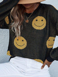 Smiley Face Sweater - Trendsi - Flyclothing LLC