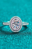 1 Carat Moissanite 925 Sterling Silver Halo Ring - Trendsi - Flyclothing LLC