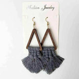 Tassel Detail Geometric Earrings - Trendsi - Flyclothing LLC