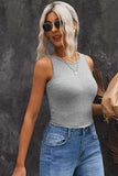 Round Neck Tank Top - Trendsi - Flyclothing LLC