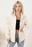 Collared Neck Button Down Jacket - Trendsi - Flyclothing LLC