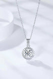 2 Carat Moissanite Round Pendant Necklace - Trendsi - Flyclothing LLC