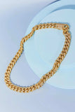 GNJ MANUFACTURING Cubic Zirconia Curb Chain Necklace - Trendsi - Flyclothing LLC