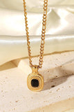 18K Gold Plated Inlaid Rhinestone Pendant Necklace - Trendsi - Flyclothing LLC