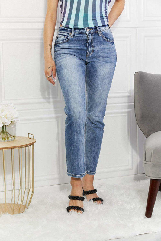 Kancan Full Size Amara High Rise Slim Straight Jeans - Trendsi - Flyclothing LLC
