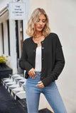 Button Down Exposed Seam Cardigan - Trendsi - Flyclothing LLC