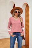 V-Neck Long Sleeve T-Shirt - Trendsi - Flyclothing LLC