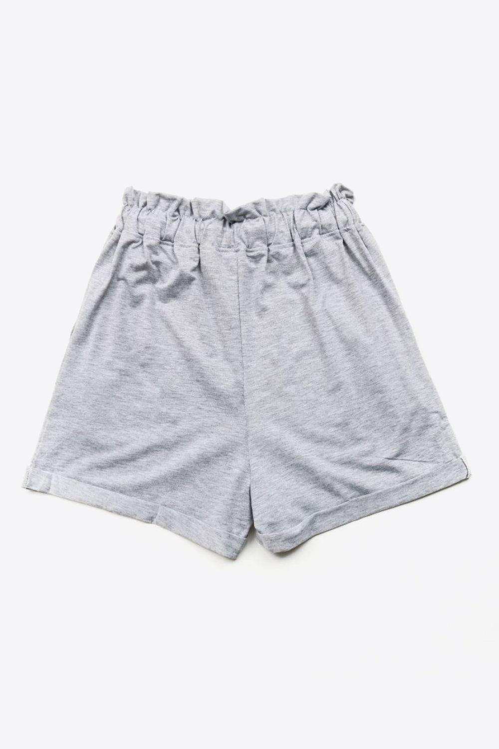 Buttoned Drawstring Waist Cuffed Shorts - Trendsi - Flyclothing LLC