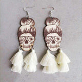 Spider Grandma Tassel Detail Dangle Earrings - Trendsi - Flyclothing LLC