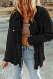 Button Down Long Sleeve Jacket - Trendsi - Flyclothing LLC
