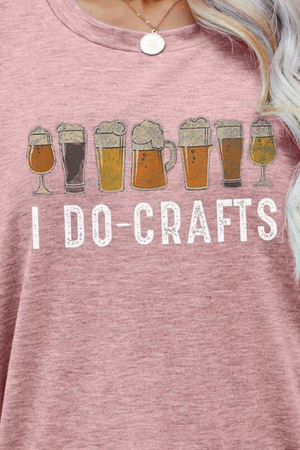 I DO CRAFTS Round Neck T-Shirt - Trendsi - Flyclothing LLC