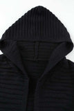 Open Front Longline Hooded Cardigan - Trendsi - Flyclothing LLC
