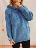 Drawstring Long Sleeve Hooded Sweater - Trendsi - Flyclothing LLC