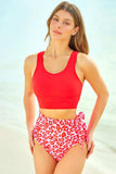 Two-Tone Tied Two-Piece Swimsuit - Trendsi - Flyclothing LLC