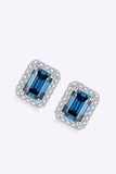 2 Carat Moissanite Stud Earrings in Indigo - Trendsi - Flyclothing LLC