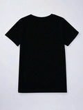 Heart Round Neck Short Sleeve T-Shirt - Trendsi - Flyclothing LLC