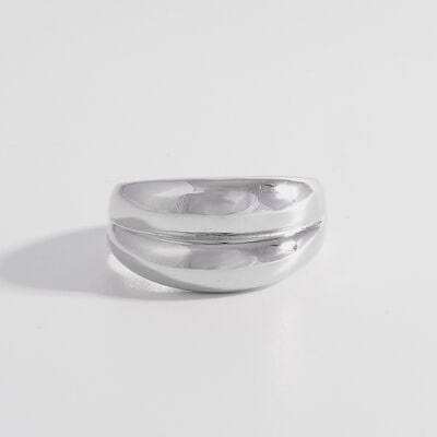 925 Sterling Silver Bulging Ring - Trendsi - Flyclothing LLC