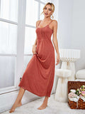 Scoop Neck Spaghetti Strap Night Dress - Trendsi - Flyclothing LLC