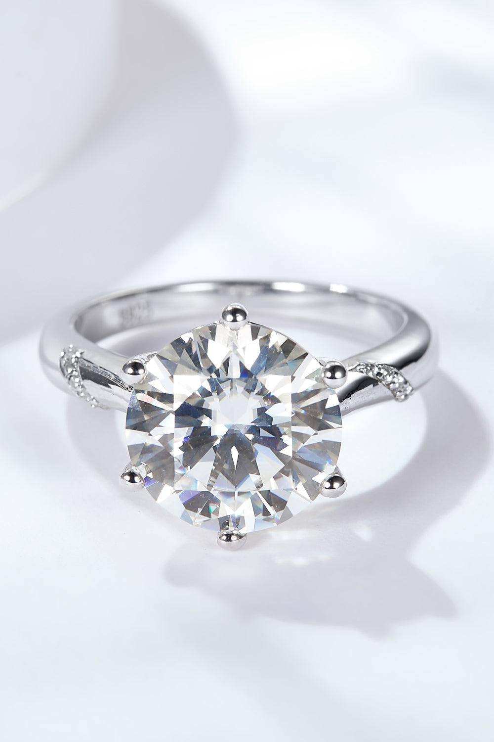 5 Carat Moissanite Solitaire Ring - Trendsi - Flyclothing LLC