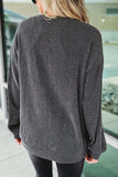 Ribbed Round Neck Long Sleeve Graphic Sweatshirt - Trendsi - Flyclothing LLC