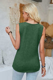Heathered Notched Wide Strap Tank - Trendsi - Flyclothing LLC