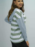 Full Size Striped Long Sleeve Hoodie - Trendsi - Flyclothing LLC