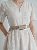 Irregular Buckle Braid Belt - Trendsi - Flyclothing LLC
