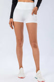 Slim Fit Wide Waistband Sports Shorts - Trendsi - Flyclothing LLC