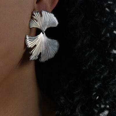Ginkgo Biloba Design Stud Earrings - Trendsi - Flyclothing LLC