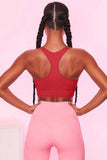 Scoop Neck Wide Strap Active Bra - Trendsi - Flyclothing LLC