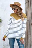 Striped Round Neck Long Sleeve T-Shirt - Trendsi - Flyclothing LLC