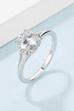1 Carat Moissanite 925 Sterling Silver Split Shank Ring - Trendsi - Flyclothing LLC