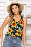 Floral Scoop Neck Tank Top - Trendsi - Flyclothing LLC