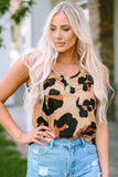 Leopard Print Round Neck Tank - Trendsi - Flyclothing LLC