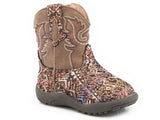 Roper Infant Girls Brown Southwest Glitter Vamp - Roper - Flyclothing LLC