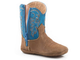 Roper Infant Boys Soft Brown Leather Vamp Boot Blue Shaft - Roper - Flyclothing LLC
