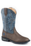 Roper Toddler Boys Light Up Boots Boot With Brown Vamp Blue Shaft - Roper - Flyclothing LLC