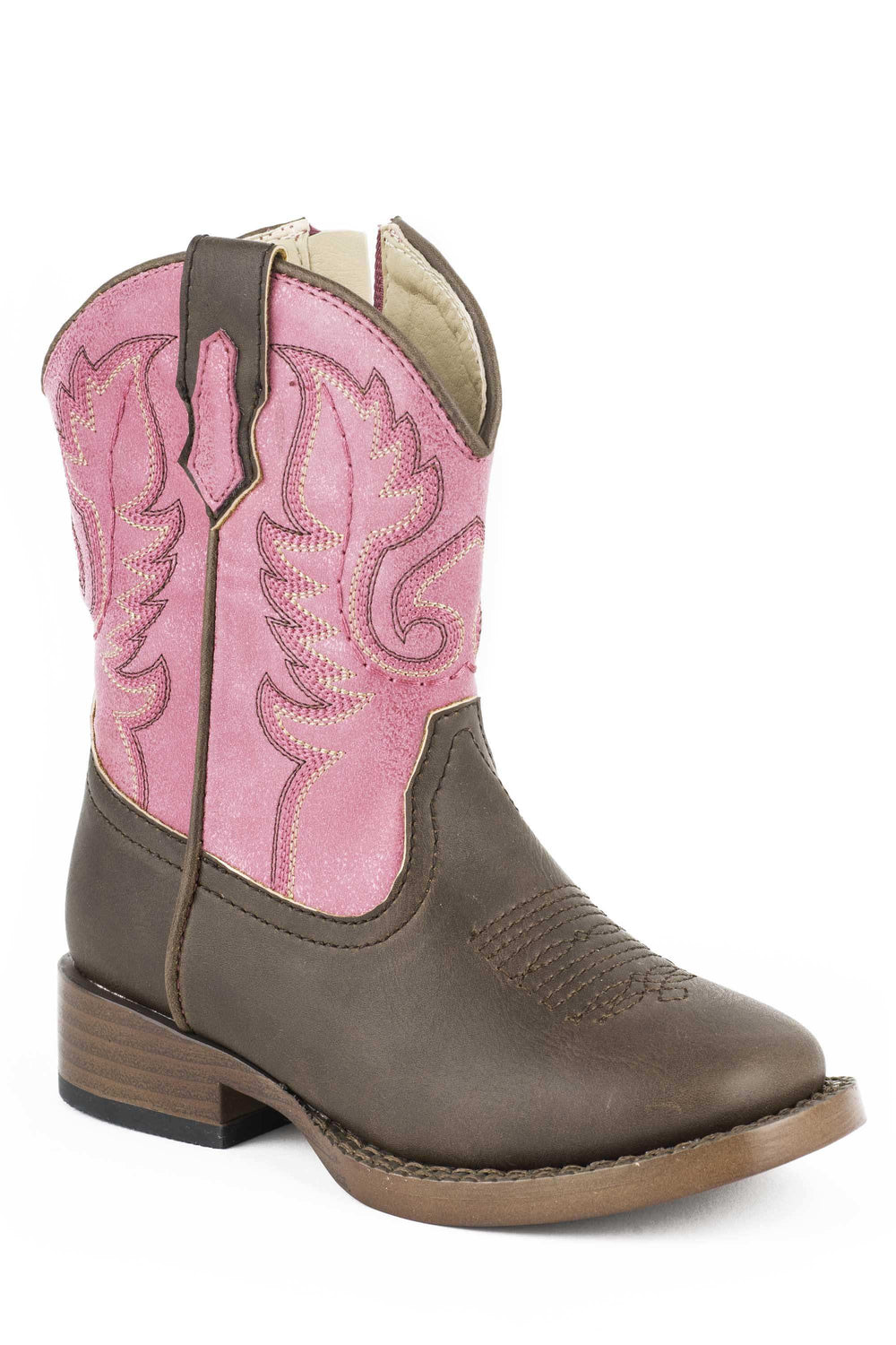 Roper Girls Toddler Brown And Pink Faux Leather - Roper - Flyclothing LLC