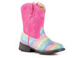 Roper Girls Toddler Multi Rainbow Glitter Vamp Boot - Roper - Flyclothing LLC