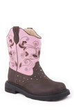 Roper Little Girls Brown And Pink With Saddle Vamp - Roper - Flyclothing LLC