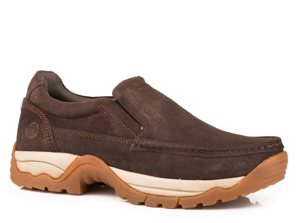 Roper Mens Brown Suede Leather Mock Toe - Roper - Flyclothing LLC
