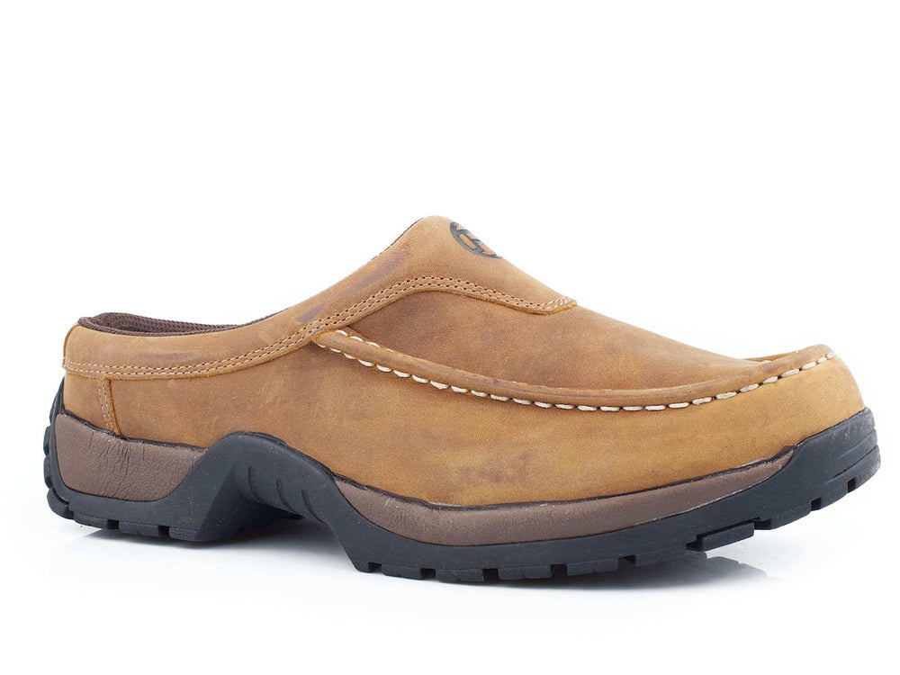 Roper Mens Performance Lite Sole Slip On Oiled Tan Leather With Removable Insole And Stirrup Shank - Roper - Flyclothing LLC
