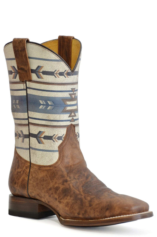 Roper Mens Burnished Tan Leather Vamp - Roper - Flyclothing LLC