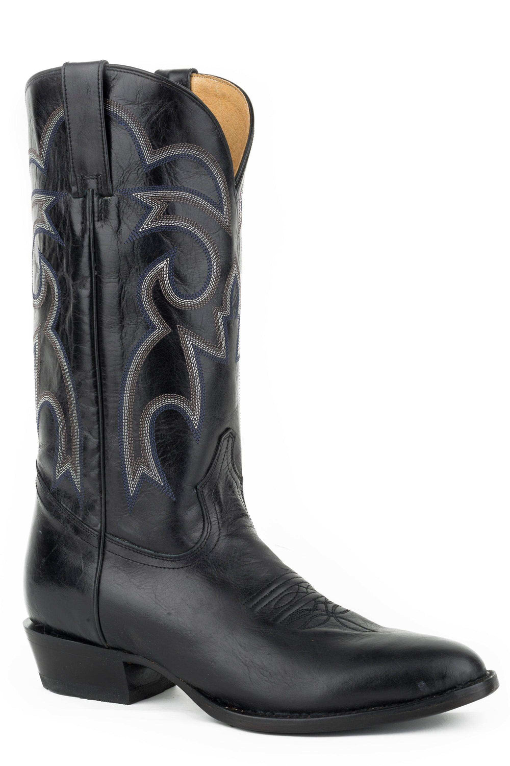 Roper Mens Leather Cowboy Boot Marbled Black Vamp And Upper - Roper - Flyclothing LLC