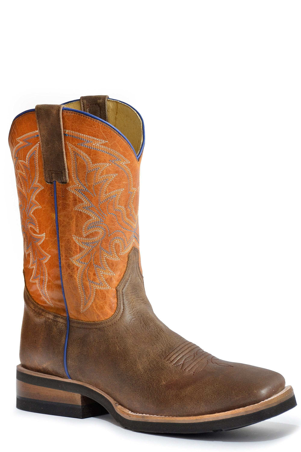 Roper Mens Vintage Brown Leather Vamp Geo Sole - Roper - Flyclothing LLC