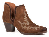 Roper Womens Brown Suede Leather Ankle Boot - Roper - Flyclothing LLC